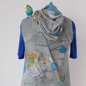 Handmade Merino wool and silk vest